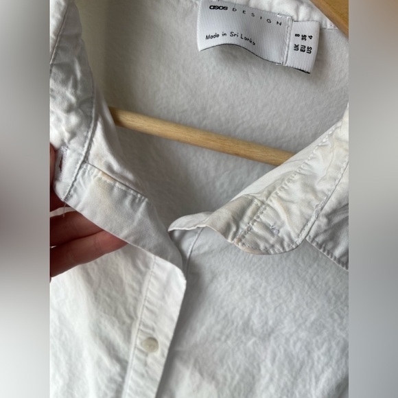 SOLD‼️ASOS cotton mini smock shirt dress in white - Picture 7 of 7